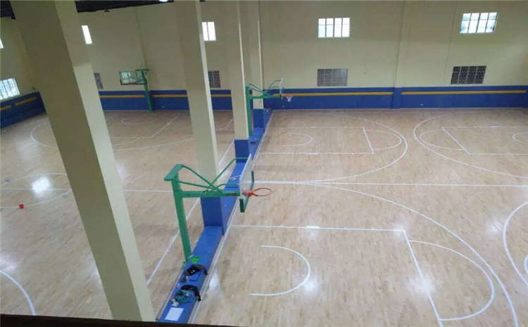硬木企口實木運動地板雙層龍骨結構